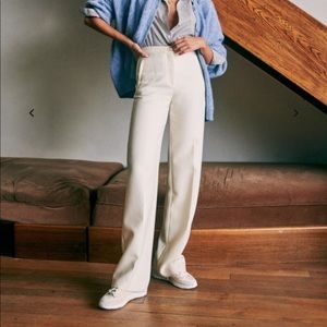 NWOT Sezane Martin Trousers Ecru Size 2 US/34 EU